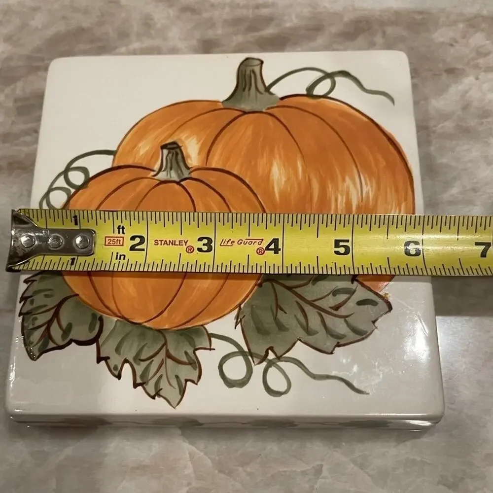 vintage Williams Sonoma handpainted Pumpkin trivet
